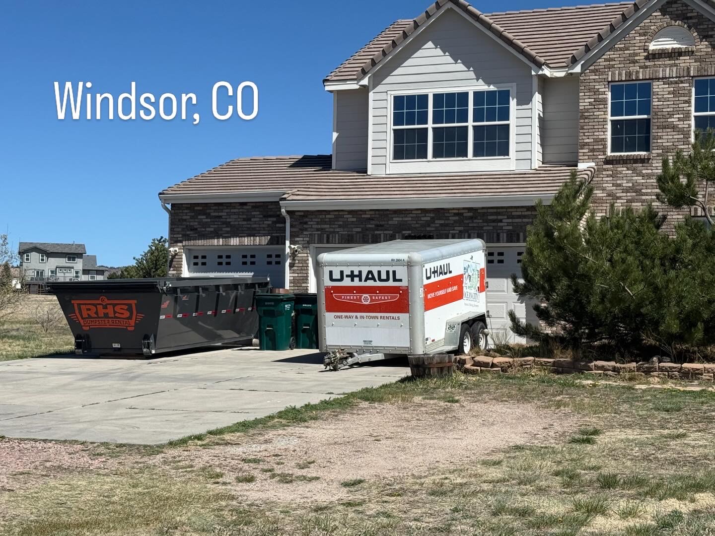 RHS dumpster in Windsor, CO
